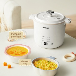 Petite capacité 1.5L multifonction 600W Mini cuiseur à riz à micro-pression autocuiseurs électriques à <span class=keywords><strong>huile</strong></span> en céramique blanche de qualité alimentaire - Product Image 4