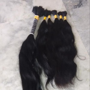 Cabello a granel original. 200% Cabello crudo a granel indio Virgen sin procesar. Color natural y calidad de textura natural Cabello humano a granel. - Product Image 1