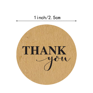 Étiquettes autocollantes imperméables en papier kraft, découpées rondes sur mesure, pour remerciement, scellage d'enveloppes et décoration de cadeaux - Product Image 2