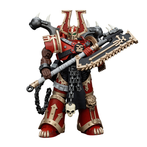 Figura de Acción JOYTOY Warhammer 40K World Eaters Khorne Berserkers con Hachas Chaincleaver, Escala 1/18, Modelo Articulado Coleccionable - Product Image 1