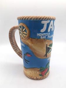 Tasse à café en céramique peinte à la main, accessoire de voyage, pour les cérémonies, le parthenion, herbes grises, 3D, 6 pièces - Product Image 5