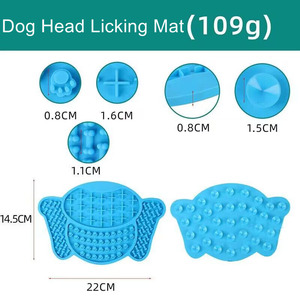 Tapis à lécher pour chien en silicone à vente chaude, distributeur de nourriture lent, tapis à lécher pour chien avec sangle et ventouse, tapis d'alimentation pour animaux de compagnie - Product Image 6