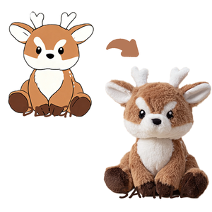 Jouets en peluche personnalisés à faible MOQ, personnages de dessins animés faits maison - Product Image 1