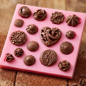 Moule en silicone en forme de bouton de <span class=keywords><strong>rose</strong></span> pour fondant, gâteaux, bonbons, chocolat, décoration, <span class=keywords><strong>argile</strong></span>, gypse - Product Image 2