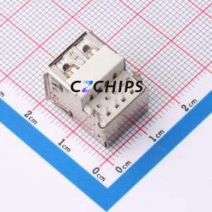 XUDF-0208-07 <b>USB</b> Connector Bent Lead Through Hole Connector Type-<b>A</b> <b>USB</b> <b>2.0</b> Female Right Angle Insert - Product Image 2