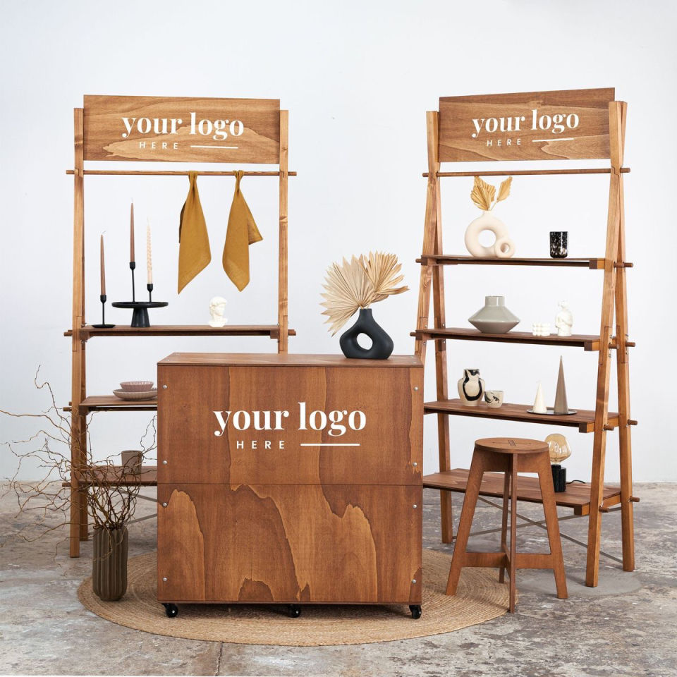 Customized Wooden Multi – Tier Display Stand Coffee Shop Display Rack for Retail Merchandising & Supermarket — view 1