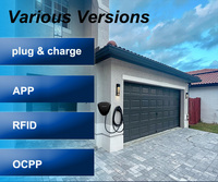 Chargeur mural réglable 7 kW 230 V CA 32 A, 5 mètres, chargeur rapide mural intelligent de type 2 pour véhicules électriques à domicile