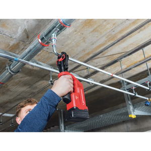 Herramienta de prensa Rothenberger Romax Compact III AMP en conjunto con batería, cargador y 3 mordazas SV - Product Image 3