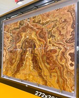 Vente directe usine : Panneaux minces en marbre de Chine, dalles de marbre onyx, dalles de marbre onyx tigre, pierre murale translucide avec support en nid d'abeille