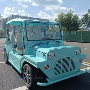 Voiture électrique de tourisme rétro bleu ciel 4 places, couleur personnalisée, faible bruit, pour les voyages en extérieur - Product Image 2