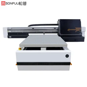 Hot sale 6090 UV printer plate acrylic metal glass wood wallpaper poster oil painting with color automatic printing machine