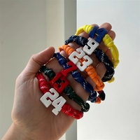 Pulsera Trenzada Personalizada Estilo Universitario, Impermeable, con Letras y Números, Joyería para el Espíritu de Equipo, Regalos para el Día del Partido