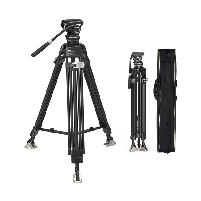 Hot Sale Heavy Duty Tripod for Camera One-Step Locking System Carbon Fiber Tripod 360 Fluid Head Professional Tripod