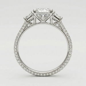 แหวนแพลตตินั่มพรีเมียมประดับเพชรเลี้ยงในห้องปฏิบัติการ รับรองโดย IGI เครื่องประดับหรูหราสำหรับผู้หญิง งานหมั้น งานแต่งงาน - Product Image 5