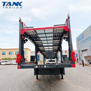 Semi-<span class=keywords><strong>remorque</strong></span> transporteur de voitures hydraulique personnalisé à double étage pour 8 véhicules, destiné au marché du Kazakhstan - Product Image 5