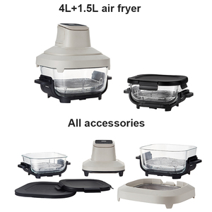 Freidora de Aire de Vidrio de 4L con Control Digital, Sin Aceite, Portátil, para Cocinar Crujiente, de Vidrio No Tóxico, Venta Directa de Fábrica TOC - Product Image 4
