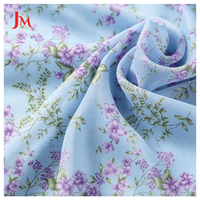 Nouveau design, tissu en polyester chiffon tissé respirant à imprimé floral numérique personnalisé pour robe et jupe femme