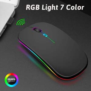 Souris d'ordinateur sans fil rechargeable RGB optique 2,4 GHz avec récepteur USB pour ordinateur portable PC - Product Image 2