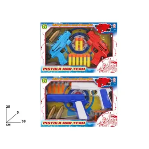 Pistola de juguete War Team con dardos y diana de 38x25x5 cm para niños a partir de 3 años - Product Image 1