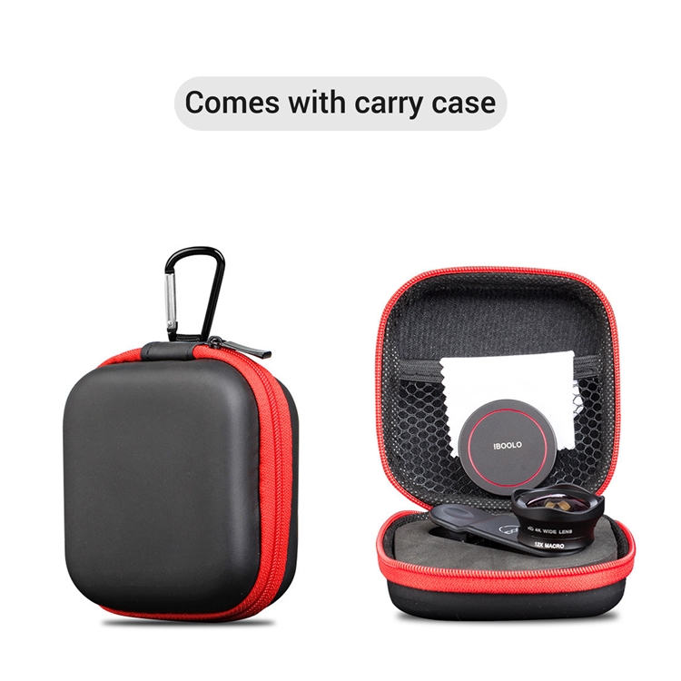 Two in One 16mm Wide Lens + 12X Macro Lens Set Clip-on Phone Camera Lens Add-on Lenses Kit