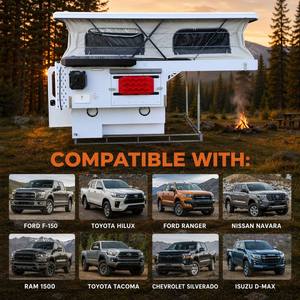 Camper per Camion Pop-up Fuoristrada, Roulotte Moderna Mobile <span class=keywords><strong>4x4</strong></span> in Fibra di Vetro di Alta Qualità per Viaggi - Product Image 5