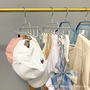 Pinjuxin Stainless Steel Multi Hook Belt Rack 10 Hooks Space Saving Clothes Organizer For Scarf Shawl Storage Home Use - Product Image 3