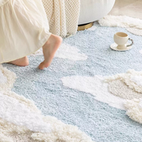 Tapis moderne en polyester pour chambre à coucher, tabouret de coiffeuse, table de maquillage, salon, vestiaire, tapis de sol antidérapant pour chevet