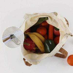 กระเป๋าผ้าแคนวาสลายโลโก้แบบกำหนดเองปี 2025 ทำจากผ้าฝ้ายออร์แกนิกสำหรับใส่ของช้อปปิ้ง - Product Image 5