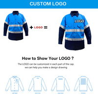 Ropa DE TRABAJO reflectante de Seguridad de Tráfico Vial de alta visibilidad ropa de trabajo algodón minería construcción Hi Vis logotipo personalizado camisas de trabajador