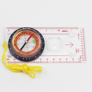 Brújula para exteriores con regla de escala transparente para senderismo y lectura de mapas, herramienta de navegación multifuncional portátil - Product Image 3