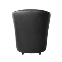 Fauteuils pivotants en cuir synthétique noir de style moderne pour la maison, fauteuil de salon