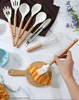 Vente en gros à bas prix de 12 pièces d'ustensiles de cuisine en silicone, ensembles d'ustensiles de cuisine antiadhésifs et résistants à la chaleur, ustensiles de cuisine