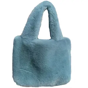 Jtfur Faux Fur Purse Fuzzy Handbags for Women Handbags Al alloy Shoulder Strap Crossbody Bag Purse