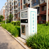 Distributeur d'eau RO personnalisé avec logo, paiement multi-mode, grande station de remplissage d'eau pour les collectivités, les villages et les commerces de détail