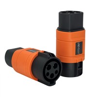 Adaptor Pengisi Daya EV AOTAI Tipe 2 ke Konverter NACS 32A 230V IP54 untuk Stasiun Pengisian Tesla Kompatibel dengan Model Y/S/3