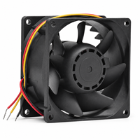 Ventilateurs axiaux à haut débit d'air, originaux 9G0812G1D01, 12V DC, 1.10A, 13.2W, 80x80x38mm, 3 fils, double roulement à billes, ventilateur de refroidissement industriel