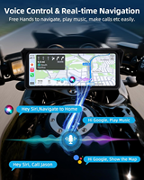 Écran tactile IPS 8 pouces 2CH 2K pour moto avec Carplay, TPMS, Carplay sans fil et Android Auto, étanche IP67, GPS