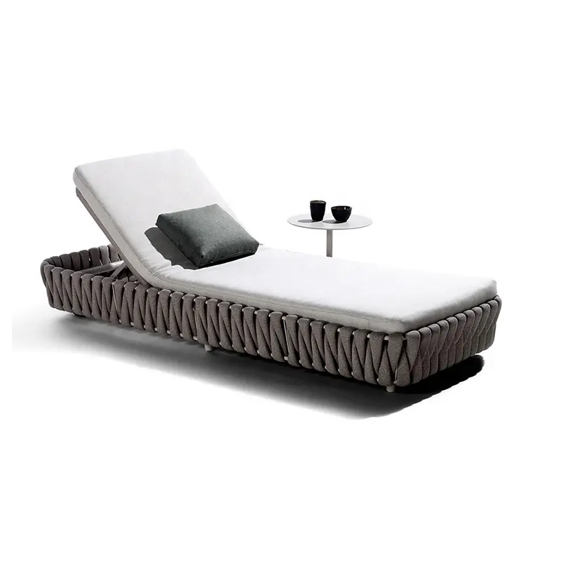 Neueste Design Gurtband Sonne Bett Meer Strand Seil Stuhl Im Freien Seil Daybed für Pool