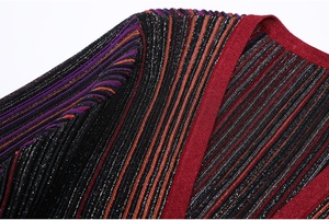 AIMEISI Hotselling all'ingrosso con scollo <span class=keywords><strong>a</strong></span> V <span class=keywords><strong>a</strong></span> <span class=keywords><strong>righe</strong></span> abito da donna elegante Vintage abiti lunghi Casual da donna - Product Image 3