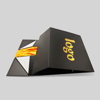 Öko-Verpackung Schwarzer Karton Benutzer definierte Golds tempel Logo Magnet verschluss Geschenk Falt schachtel Mit Satin Einsatz