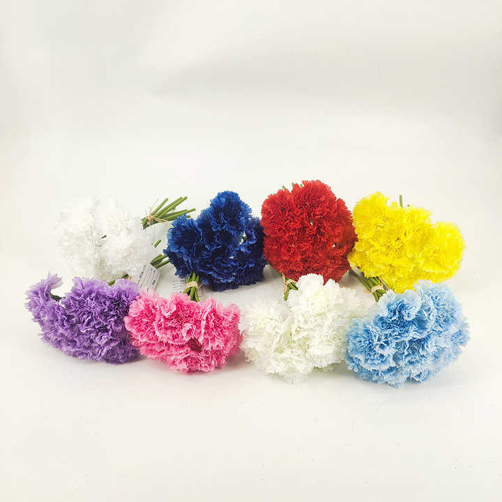 DU003High Quality 8 Stems Wholesale Artificial Carnation Flower