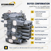 Vanne de commande principale 410105-01179 410105-01451A pour distributeur hydraulique d'excavatrice DX225LC DX225 DX225LCA, ensemble MCV