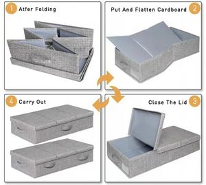 Contenedor de Almacenamiento Grande Debajo de la Cama para Ropa con 3 Asas, Organizador de Cajones Apilable para Mantas y Ropa - Product Image 5