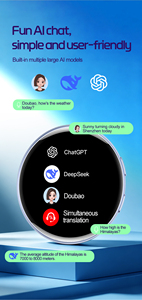 Badge électronique intelligent AI avec écran tactile IPS HD de 1,85 pouce, transfert de photos et de selfies via Bluetooth, badge numérique intelligent AI - Product Image 5