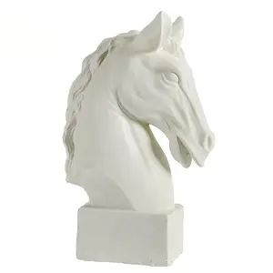 Hoge Kwaliteit Grote Hars Paard Hoofd Sculptuur, Moderne Polyresin Paard Hoofd Standbeeld Hars Ornamenten