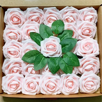 Bouquets de mariage DIY, décoration de fête, décoration de la maison, décoration de jardin, 25 pièces de fleurs artificielles en mousse, roses