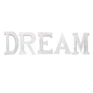 Números y Letras Grandes de Madera, Alfabeto en Madera con Acabado Desgastado en Blanco, Letras Árabes de Madera, Letras de Madera Independientes para Manualidades - Product Image 2