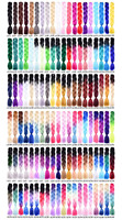 Échantillon Gratuit, Extensions Populaires 100g 24 Pouces, Tresses Synthétiques Prétirées Jumbo African Expression Ombré pour Cheveux à Tresser