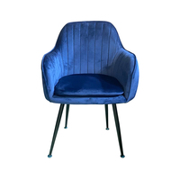 Chaise de salle à manger personnalisée, nouveau design, chaises de maison, fauteuil rembourré en tissu, velours turquoise, chaise de salle à manger pour café et restaurant