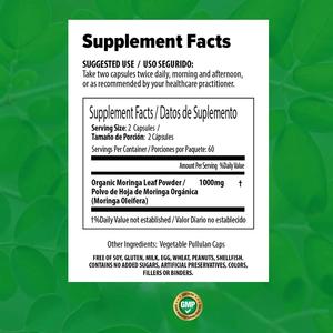 HALAL JIANNUO Kruiden Vegan Moringa Capsules 2 Capsules/Dag 60 Capsules/Verpakking Bevordert de Spijsvertering Immuunondersteuning Volwassenen Voedingssupplement - Product Image 6